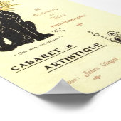 Le Chat Noir de zwarte kat Poster (Hoek)