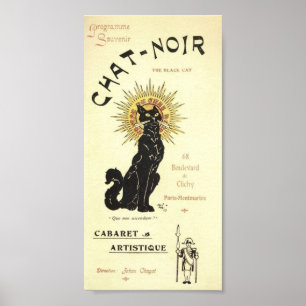 Le Chat Noir de zwarte kat Poster
