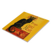 Le Chat Noir de zwarte kat Tegeltje (Zijkant)