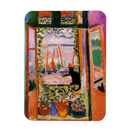 Le Chat Noir en The Open Window van Matisse Magneet (Verticaal)