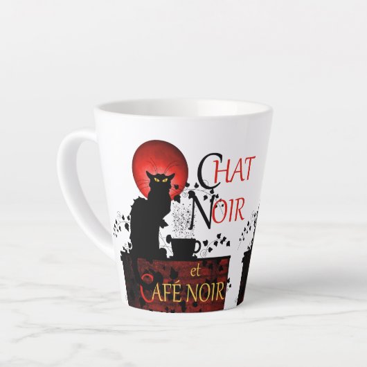 Le Chat Noir et Café Noir Koffie Latte Mok (Linkerhoek)