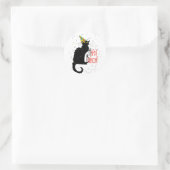 Le Chat Noir - HAPPY BIRTHDAY! Ronde Sticker (Tas)