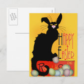 Le Chat Noir - Happy Easter Feestdagenkaart (Voorkant / Achterkant)