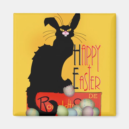Le Chat Noir - Happy Easter Magneet (Voorkant)