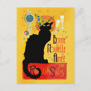 Le Chat Noir Happy New Year Party Briefkaart
