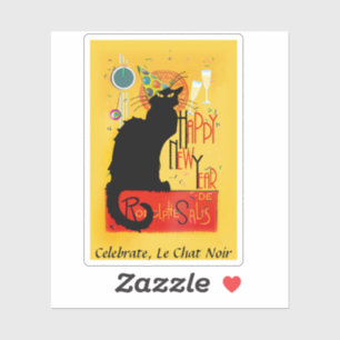 Le Chat Noir Happy Nieuwjaar Sticker