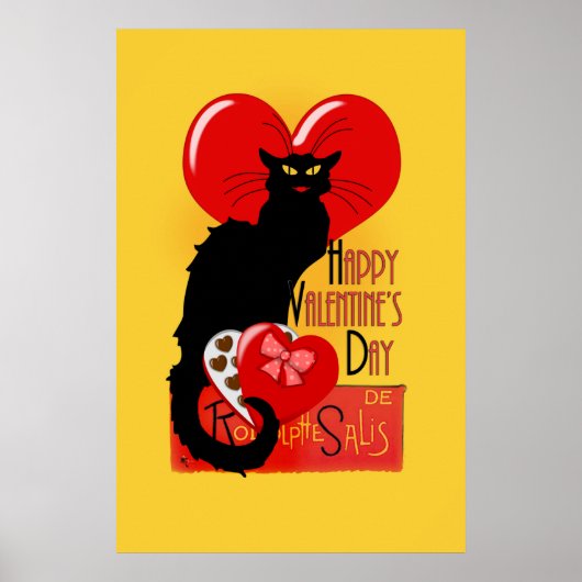Le Chat Noir - Happy Valentine's Day Poster (Voorkant)