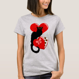 Le Chat Noir Hart Snoepgoed Valentijnsdag T-shirt
