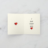 Le Chat Noir Heart Candy Valentine's Day Kaart (Binnen)