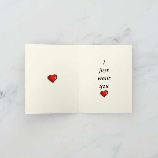 Le Chat Noir Heart Candy Valentine's Day Kaart (Binnen)