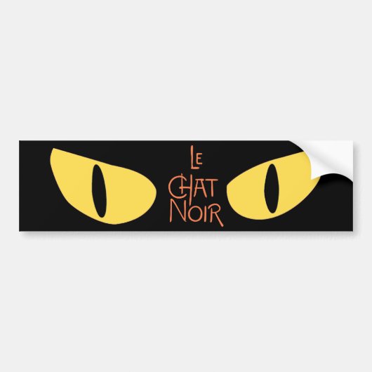Le Chat Noir in the Dark Bumpersticker (Voorkant)