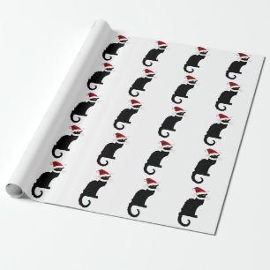 Le Chat Noir Kerstman Hoed Kerstmis Cadeaupapier