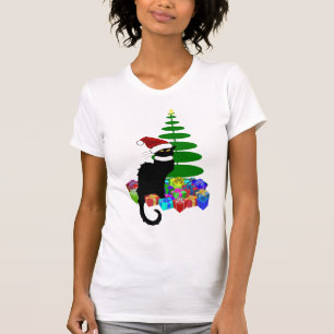 Le Chat Noir Kerstman Hoed Kerstmis T-shirt