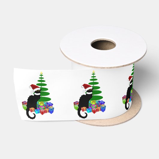 Le Chat Noir Kerstmuts Kerstmis Lint (Spoel)