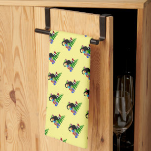Le Chat Noir met kerstboom Theedoek