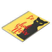 Le Chat Noir Modern Red en Yellow Notitieboek (Linkerzijde)