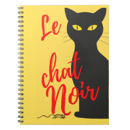 Le Chat Noir Modern Red en Yellow Notitieboek
