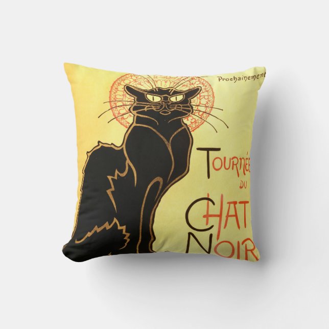 Le chat noir, Original billboard Kussen (Voorkant)