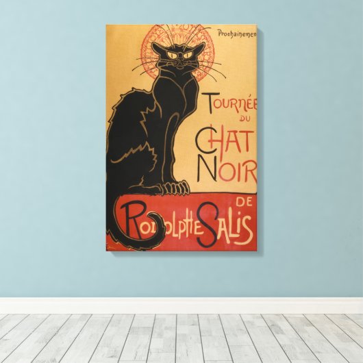 Le Chat Noir Original Canvas Afdruk (Insitu (Houten vloer))