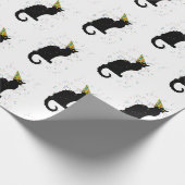 Le Chat Noir Party Hat Confetti Celebration Cadeaupapier (Hoek)