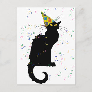 Le Chat Noir Party Pet Confetti Briefkaart