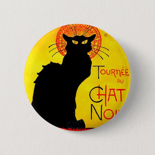 Le Chat Noir Ronde Button 5,7 Cm (Voorkant)