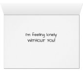 Le chat noir se sentant seul sans vous cardent (Intérieur Horizontal (Bas))