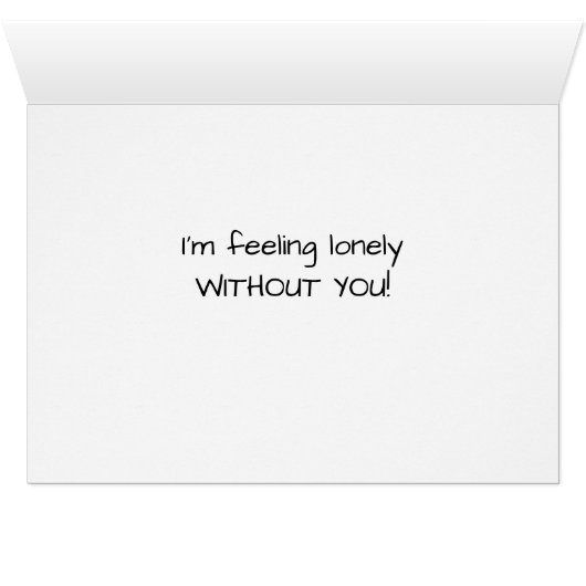 Le chat noir se sentant seul sans vous cardent (Intérieur Horizontal (Bas))