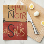 Le chat Noir - Steinlen Theedoek (Quarter Fold)