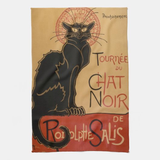 Le chat Noir - Steinlen Theedoek (Verticaal)