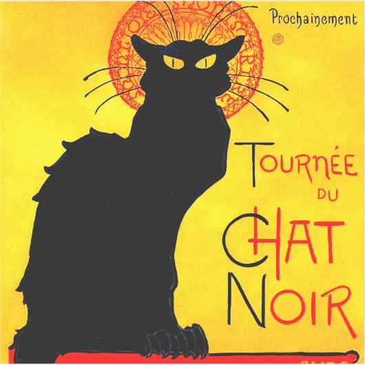 Le Chat Noir  Sticker (Voorkant)