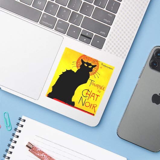 Le Chat Noir  Sticker (Laptop met iPhone)