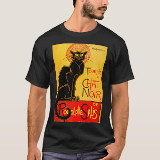 Le Chat Noir The Black Cat Tee Art Nouveau Vintage T-shirt