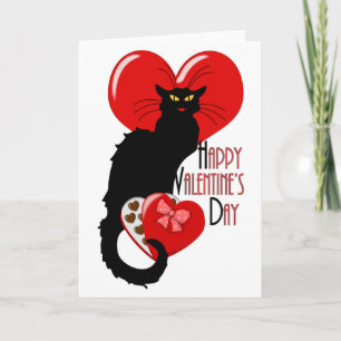 Le Chat Noir Valentijnsdag Feestdagen Kaart