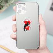 Le Chat Noir Valentijnsdag Sticker (Telefoon)