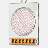 Le Chat Noir Valentijnsdag Verzilverd Banner Ornament (Links)