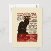 Le Chat Noir, Vente Hôtel Drouot Briefkaart (Voorkant / Achterkant)