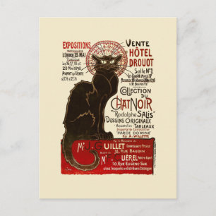 Le Chat Noir, Vente Hôtel Drouot Briefkaart