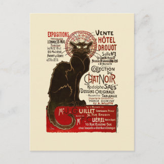 Le Chat Noir, Vente Hôtel Drouot Briefkaart