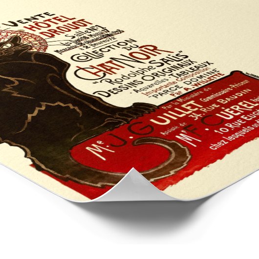 Le Chat Noir, Vente Hôtel Drouot Fine Art Poster (Hoek)