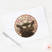 Le Chat Noir, Vente Hôtel Drouot Fine Art Ronde Sticker (Envelop)