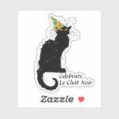 Le Chat Noir viering Sticker (Vel)