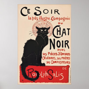 Le Chat Noir Vintage Poster Print, Paris Cabaret