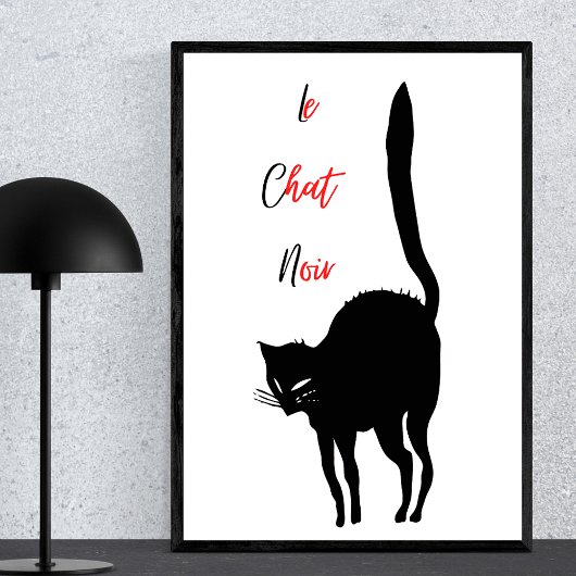 Le Chat Noir -  zwarte kat Poster