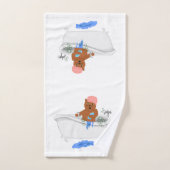 Le chat prend Bath (Serviette à main)