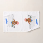 Le chat prend Bath (Serviette à main)