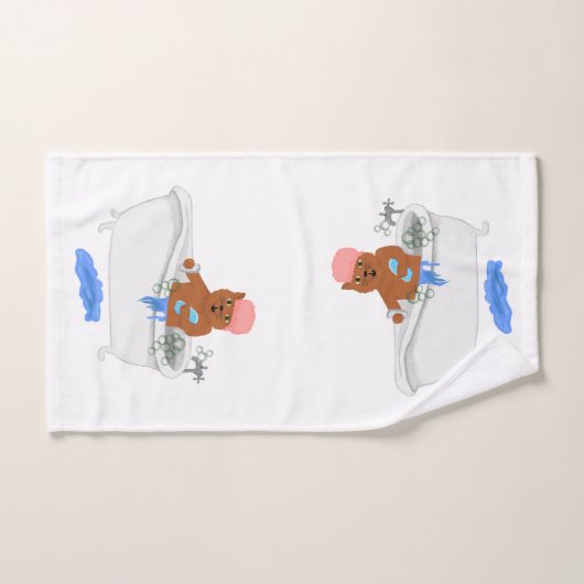 Le chat prend Bath (Serviette à main)