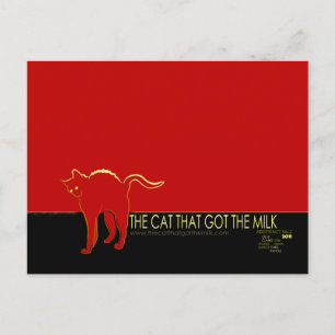 Le Chat Qui A Obtenu La Carte Postale Du Lait