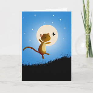 le chat suivent vos rêves - carte de voeux