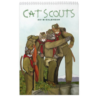 Le chat surveille calendrier mignon de 2018 chats